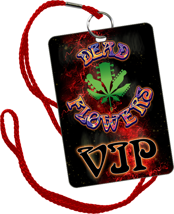 DF VIP badge with red cord.